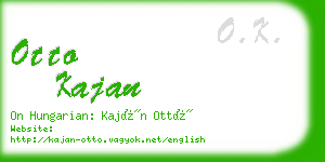 otto kajan business card